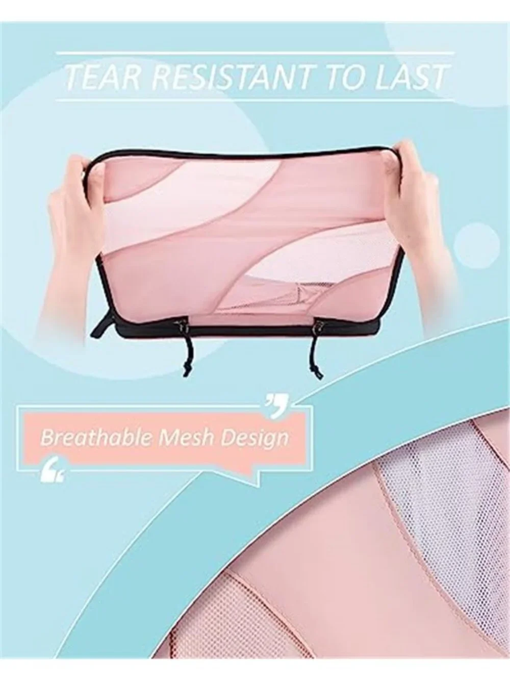 Compression Packing Cubes Travel Organizer Set Luggage Suitcase Storage Bags